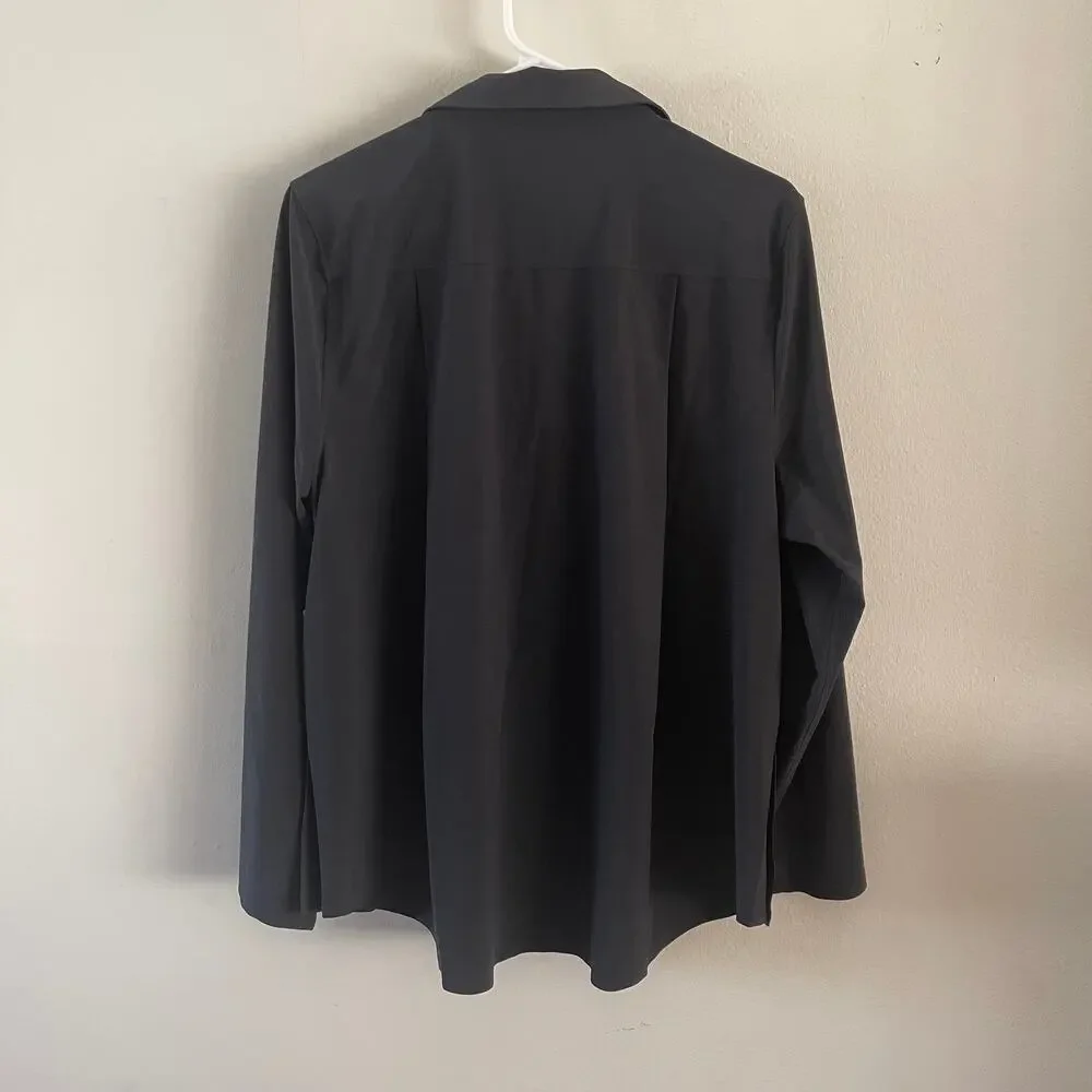 Athleta Everlasting Top Womens Large Black Athletic Performance Short Sleeve - Picture 2 of 9